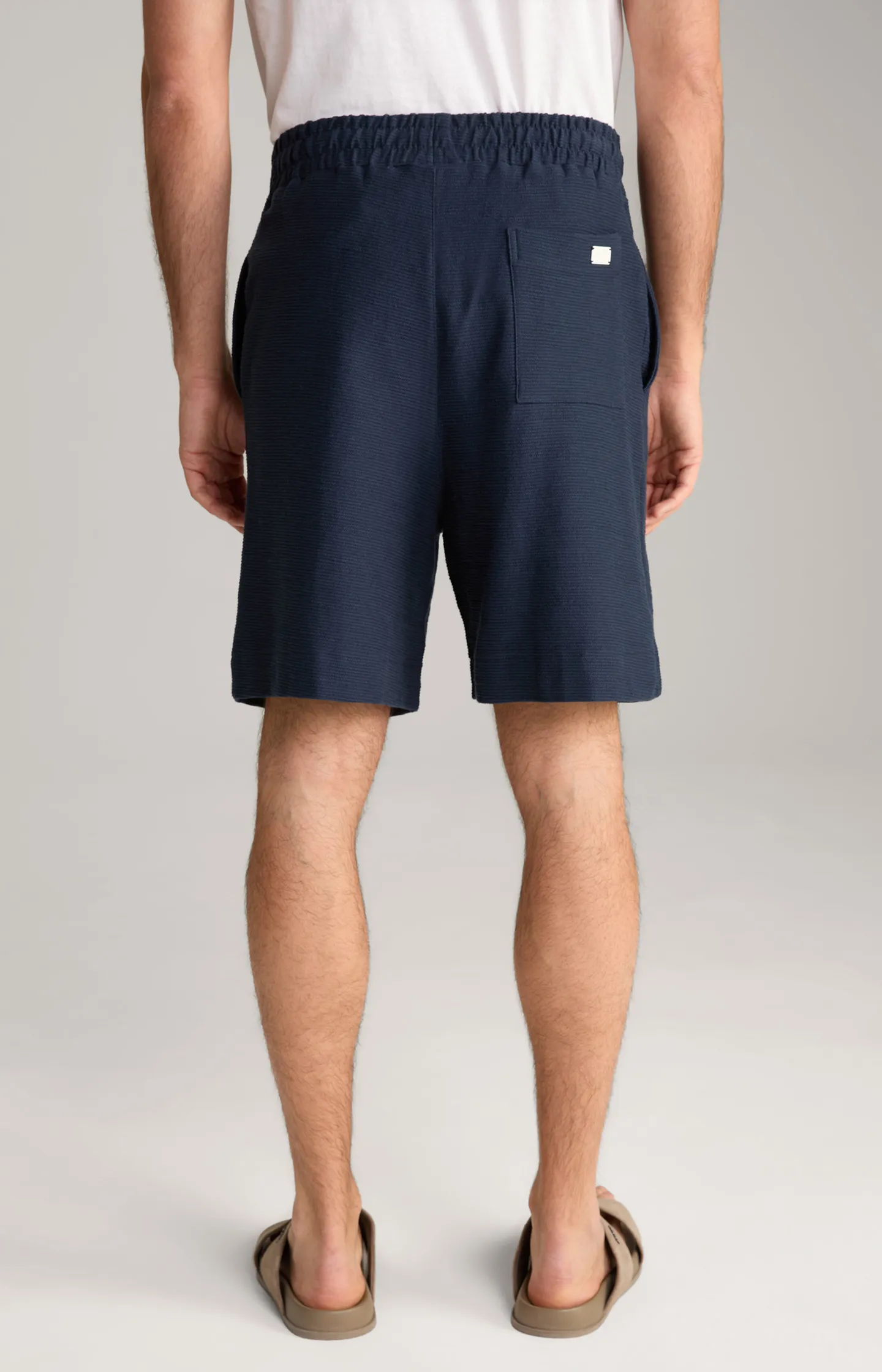 Baumwoll-Shorts Damiano in Navy strukturiert