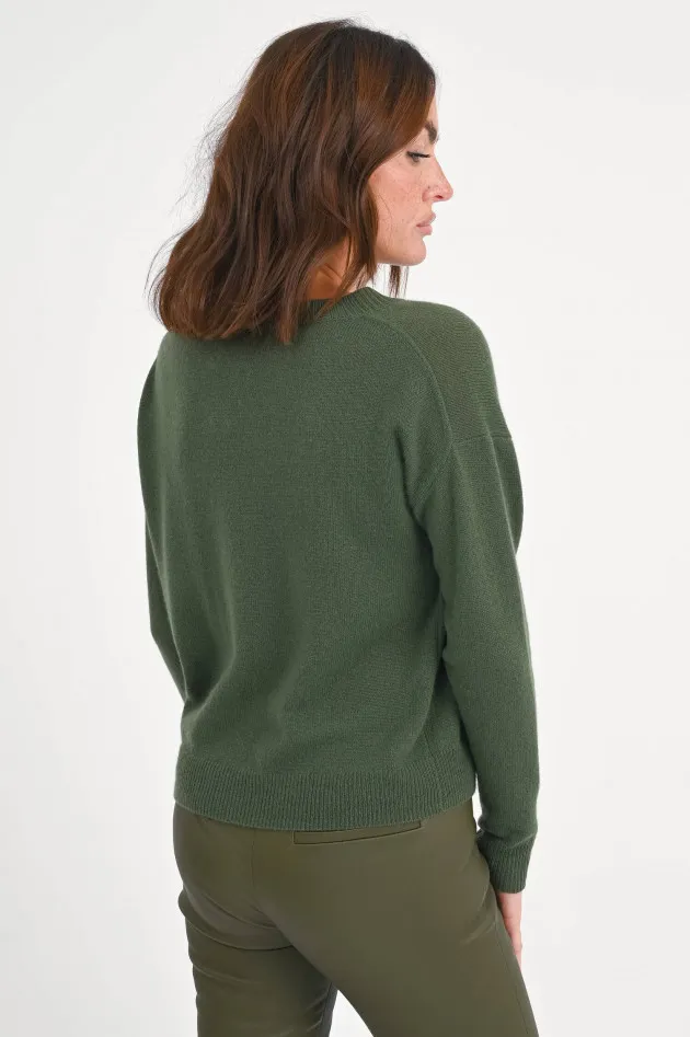Cashmere Pullover in Oliv