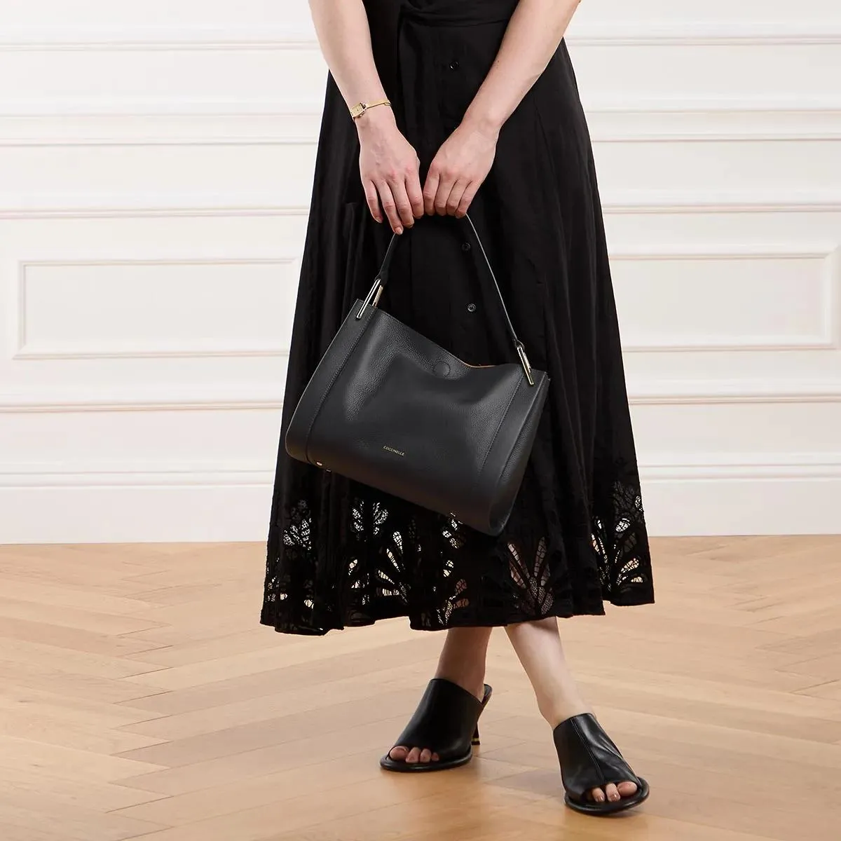   Coccinelle  Coccinellewallace Noir/Cuir  Hobo Bag 