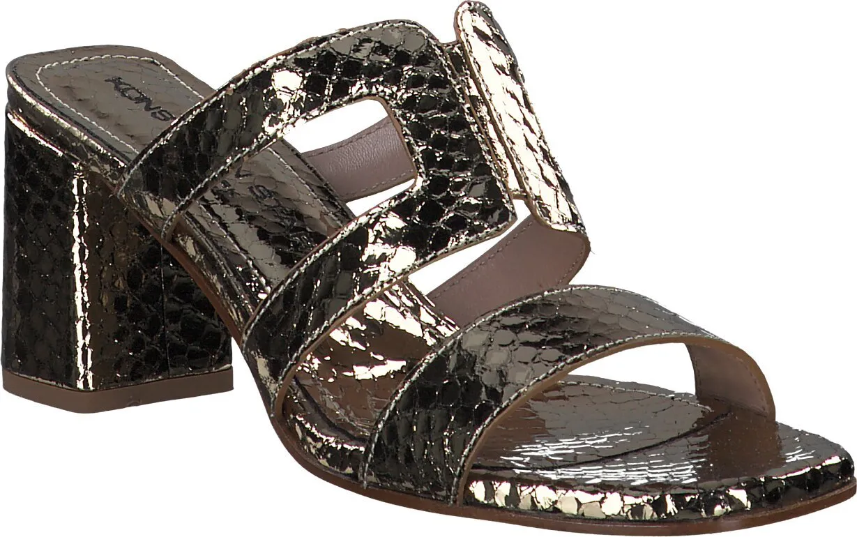 Damen-Pantoletten aus Leder 181905000001 (Gold)