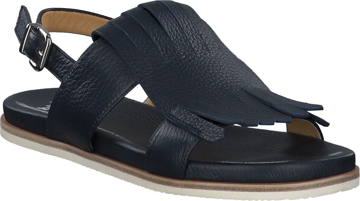 Damen-Sandalen aus Leder 184101979582 (Blau)