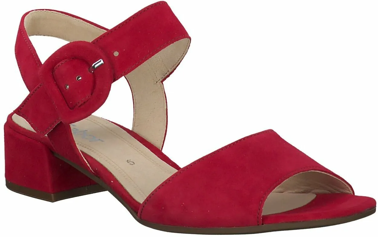 Damen-Sandalen aus Leder 184502769447 (Rot)