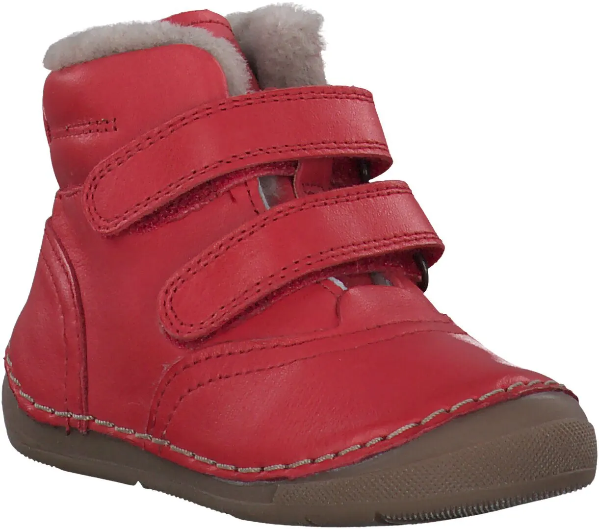 Gefütterte Klett-Boots für Kinder 391501933351 (Rot)