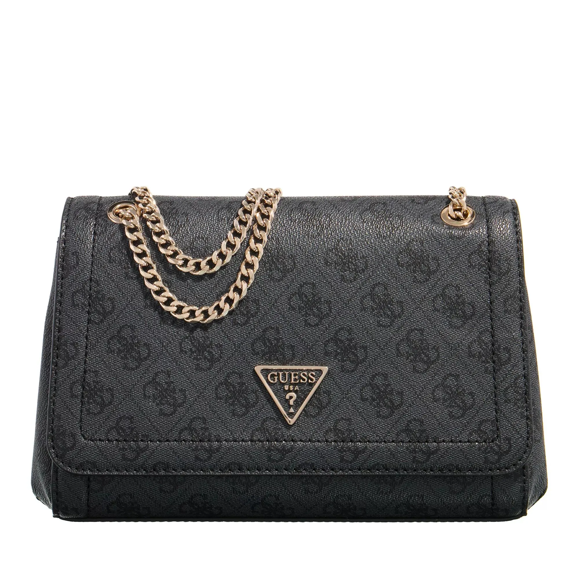   Guess  Noelle Convertible Xbody Flap Coal Logo  Crossbody Bag 