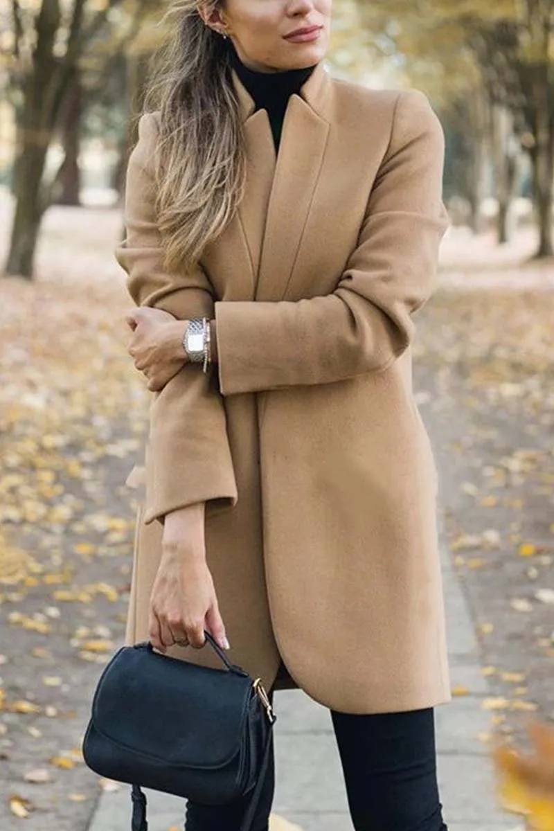 Heidi-Mode | Eleganter Mantel Mit Stehkragen