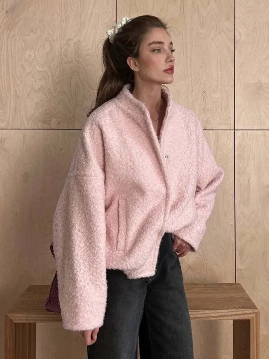 Heidi-Mode | Eleganter Street-Style-Mantel Mit Stehkragen