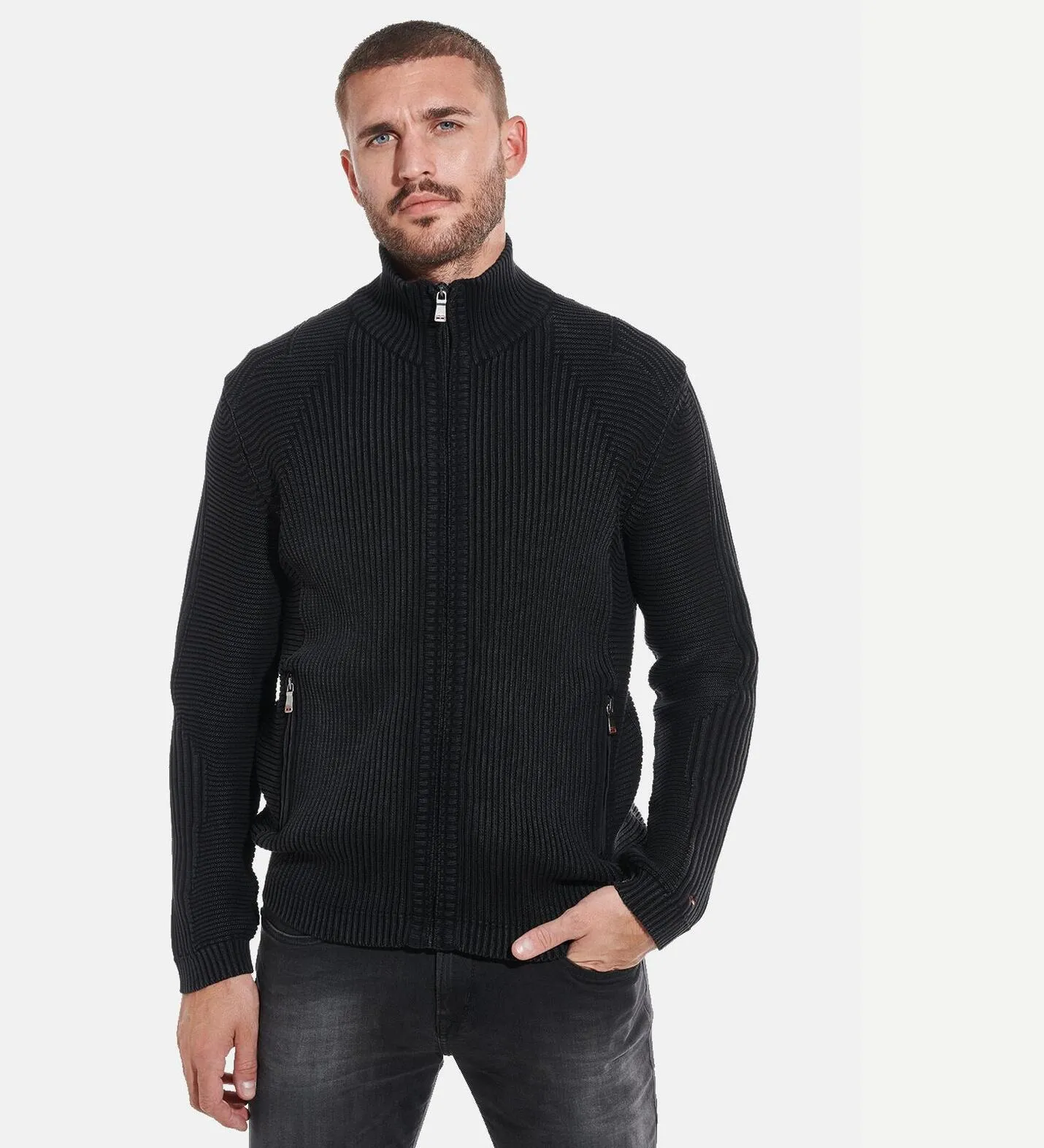 Herren emilio adani Strick-Cardigan in Schwarz kaufen 32029