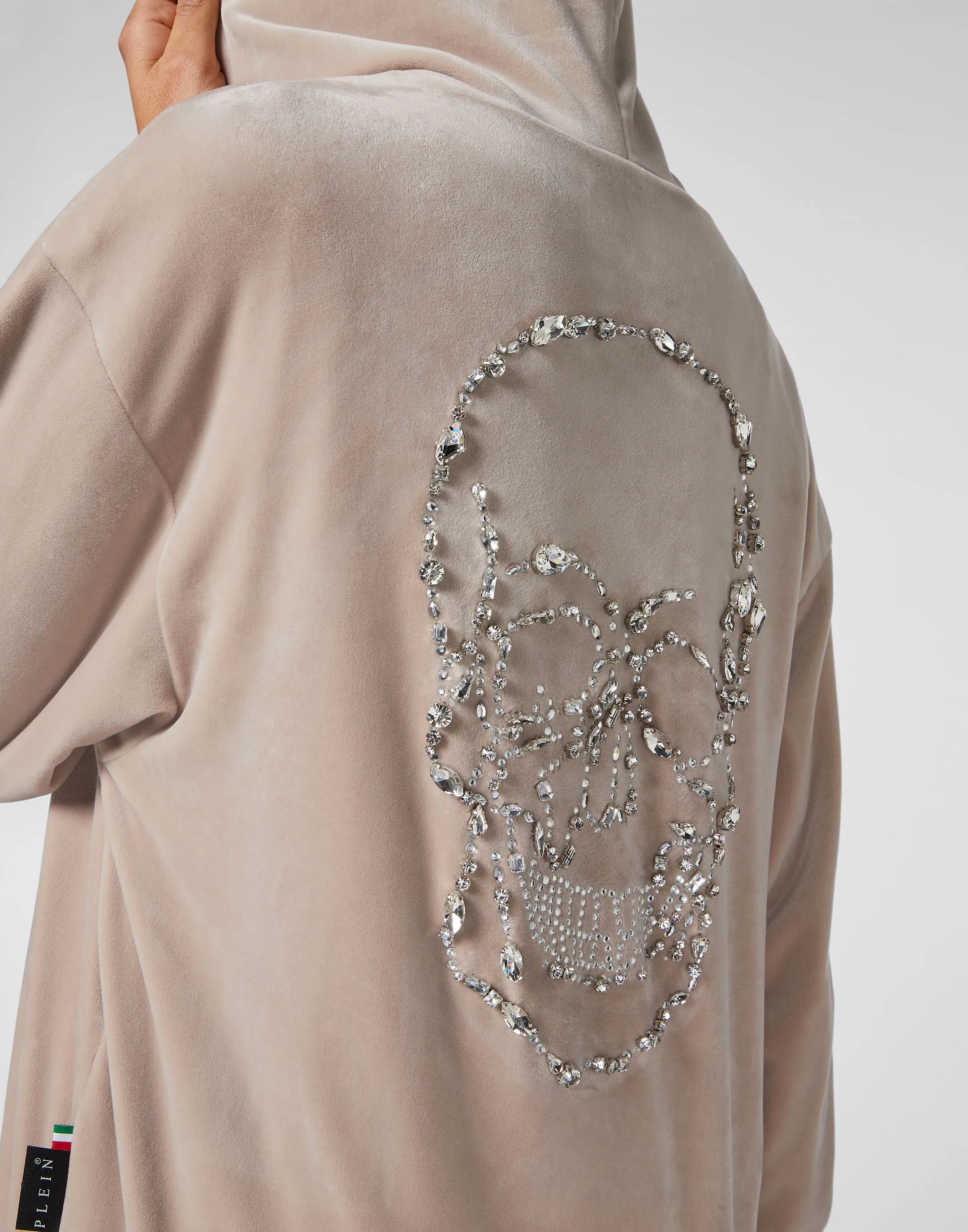 Hoodie Sweatjacket with Crystals