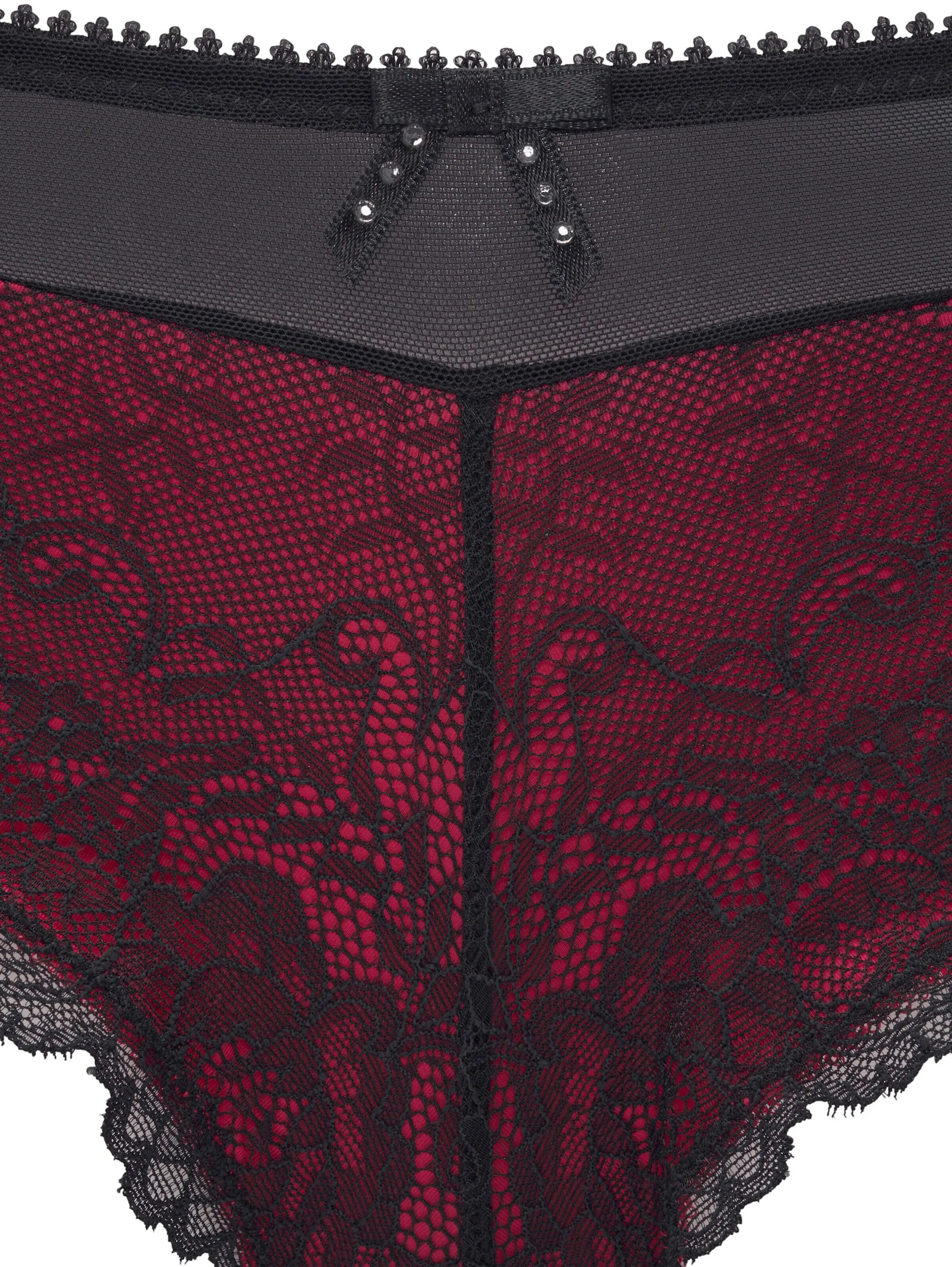 JETTE Panty in rot-schwarz