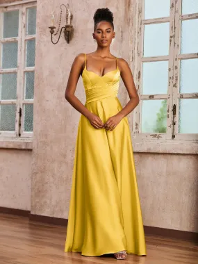 Korsett Oberteil Plissee Stretch-Satin Kleid Ringelblume