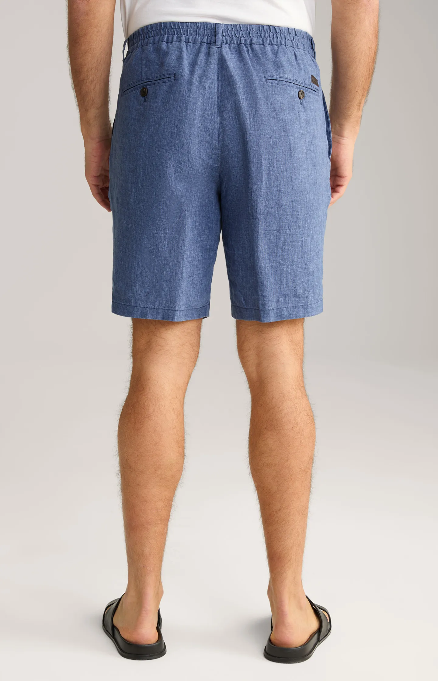 Leinen-Shorts Dinghy in Blau meliert