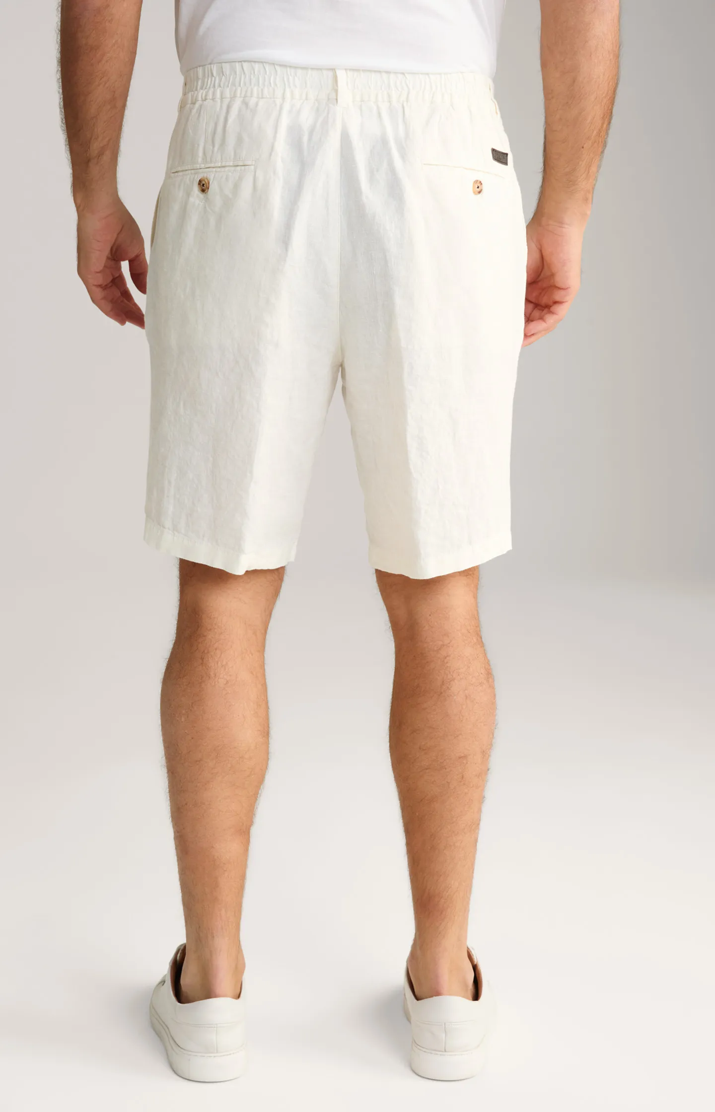 Leinen-Shorts Dinghy in Offwhite meliert