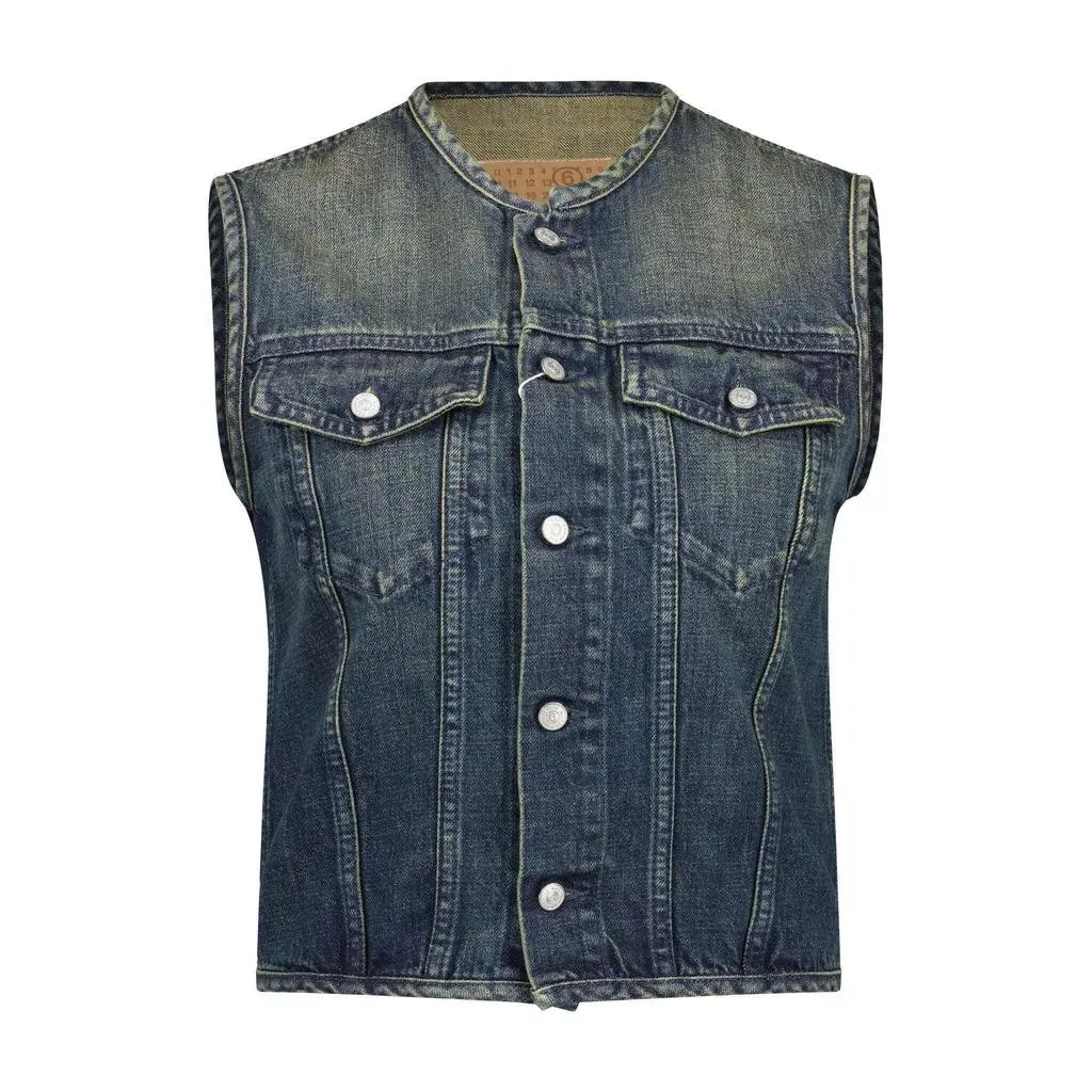   Maison Margiela  Weste aus Denim Blau