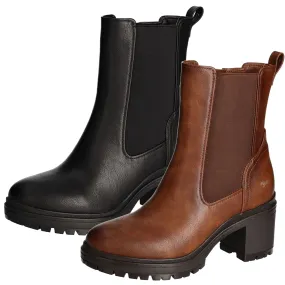 Mustang Damen Stiefelette Blockabsatz Chelsea Boots