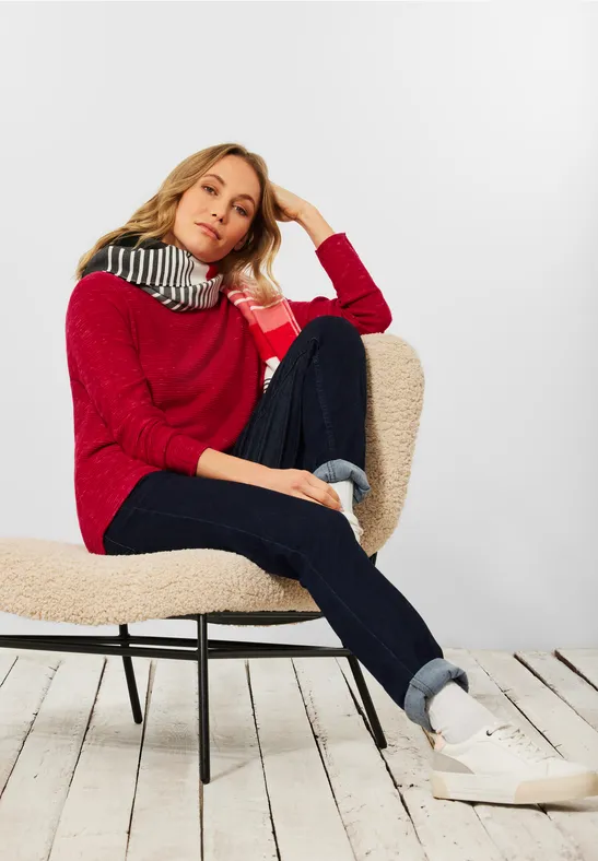 Pullover in Melange Optik
