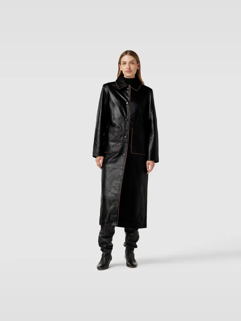 Remain Mantel mit Kontrastpaspeln (black) online kaufen