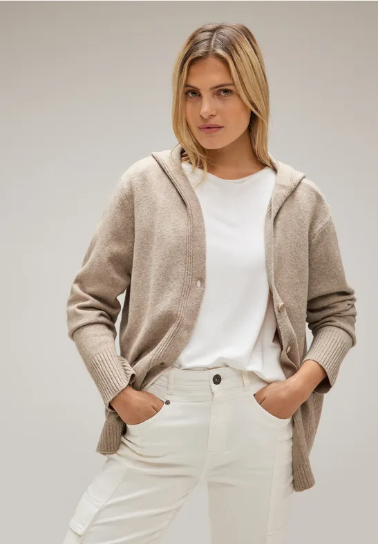 Street One Hoodie Cardigan mit Kapuze 