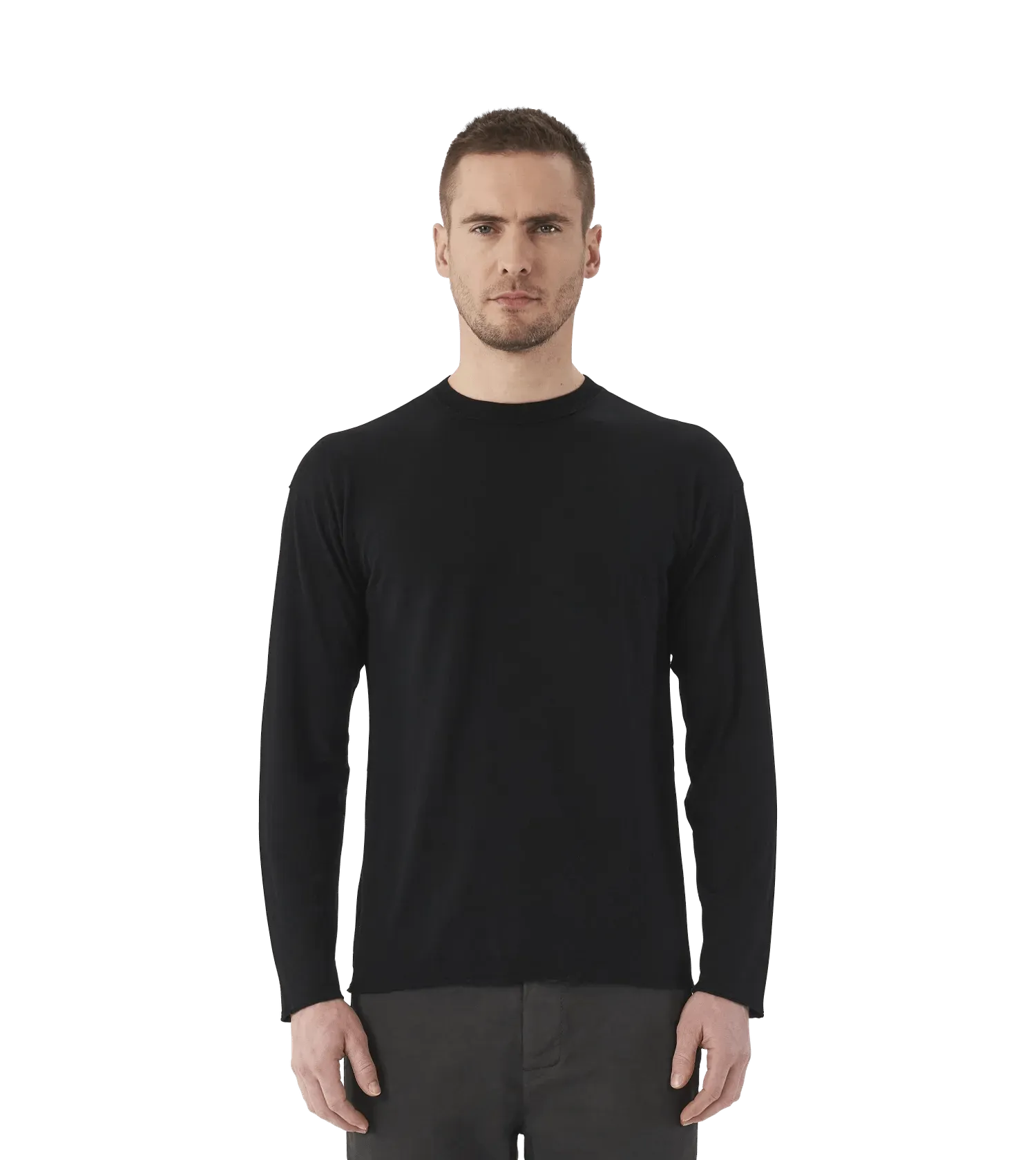   Transit  Pullover aus Leinensatin U10 Black  Pullover 