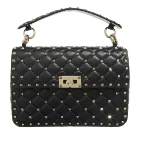   Valentino Garavani  Medium Shoulder Bag Rockstud Spike Nero  Satchel 